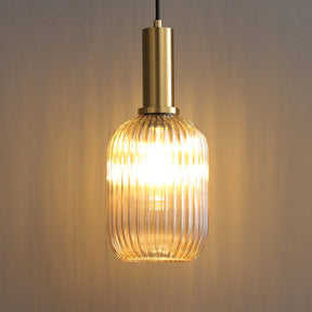 Vintage Stained Glass Lantern Shape Pendant Light
