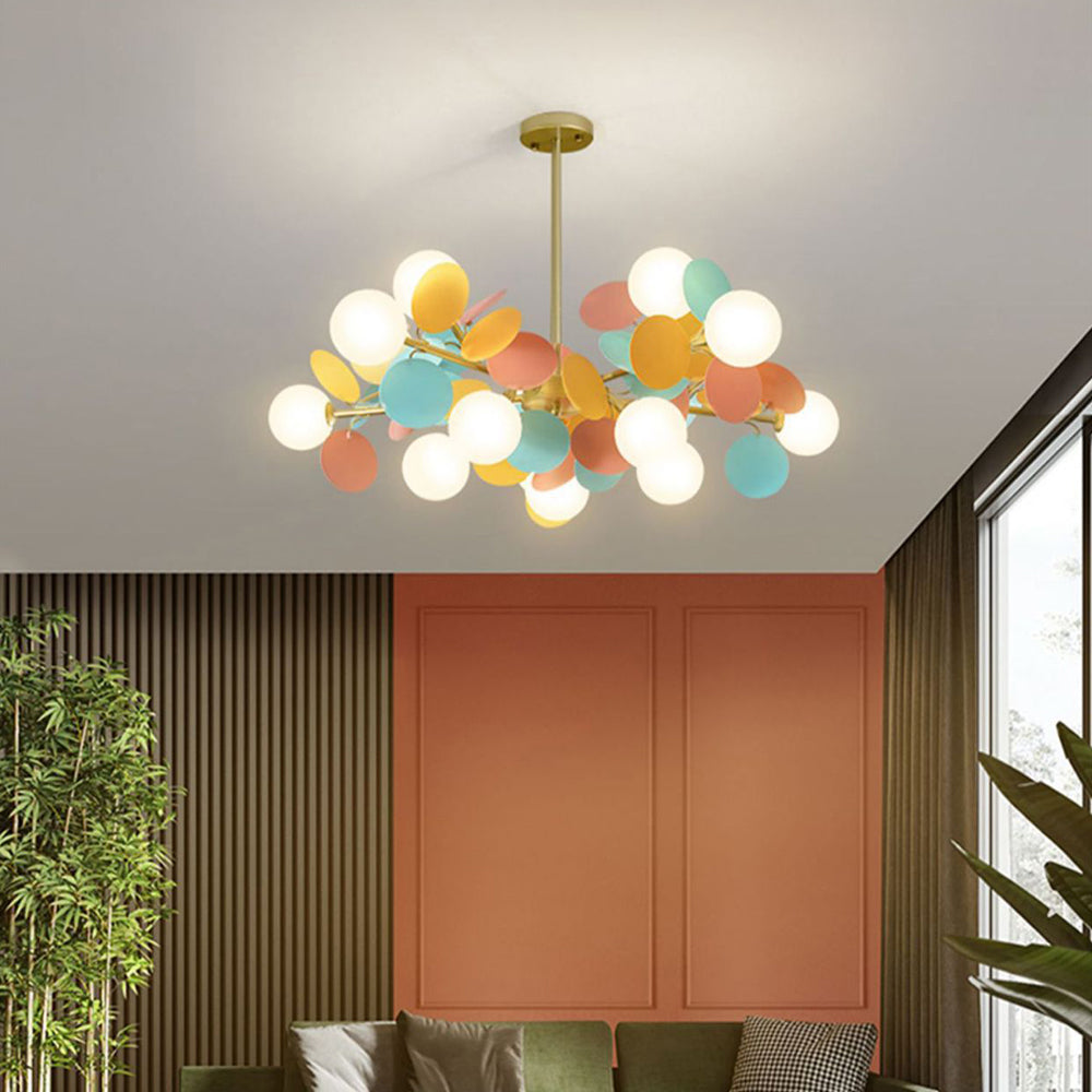 Creative Multicolored Flower Living Room Chandelier