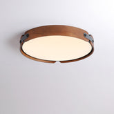 Retro Simple Round Wood Ceiling Lamp