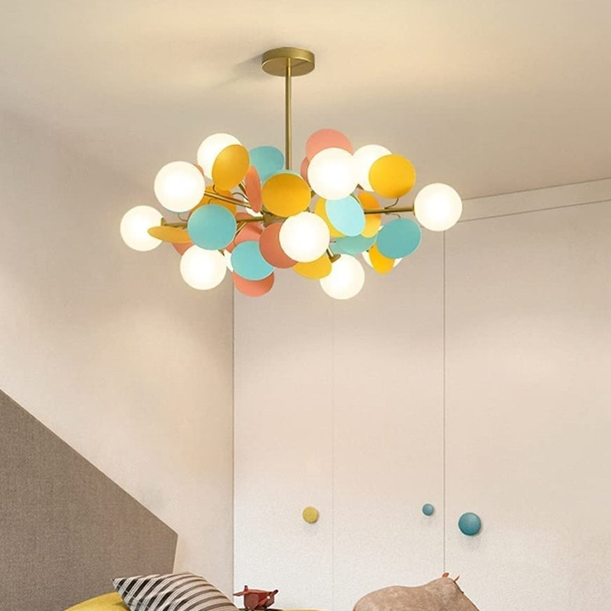 Creative Multicolored Flower Living Room Chandelier