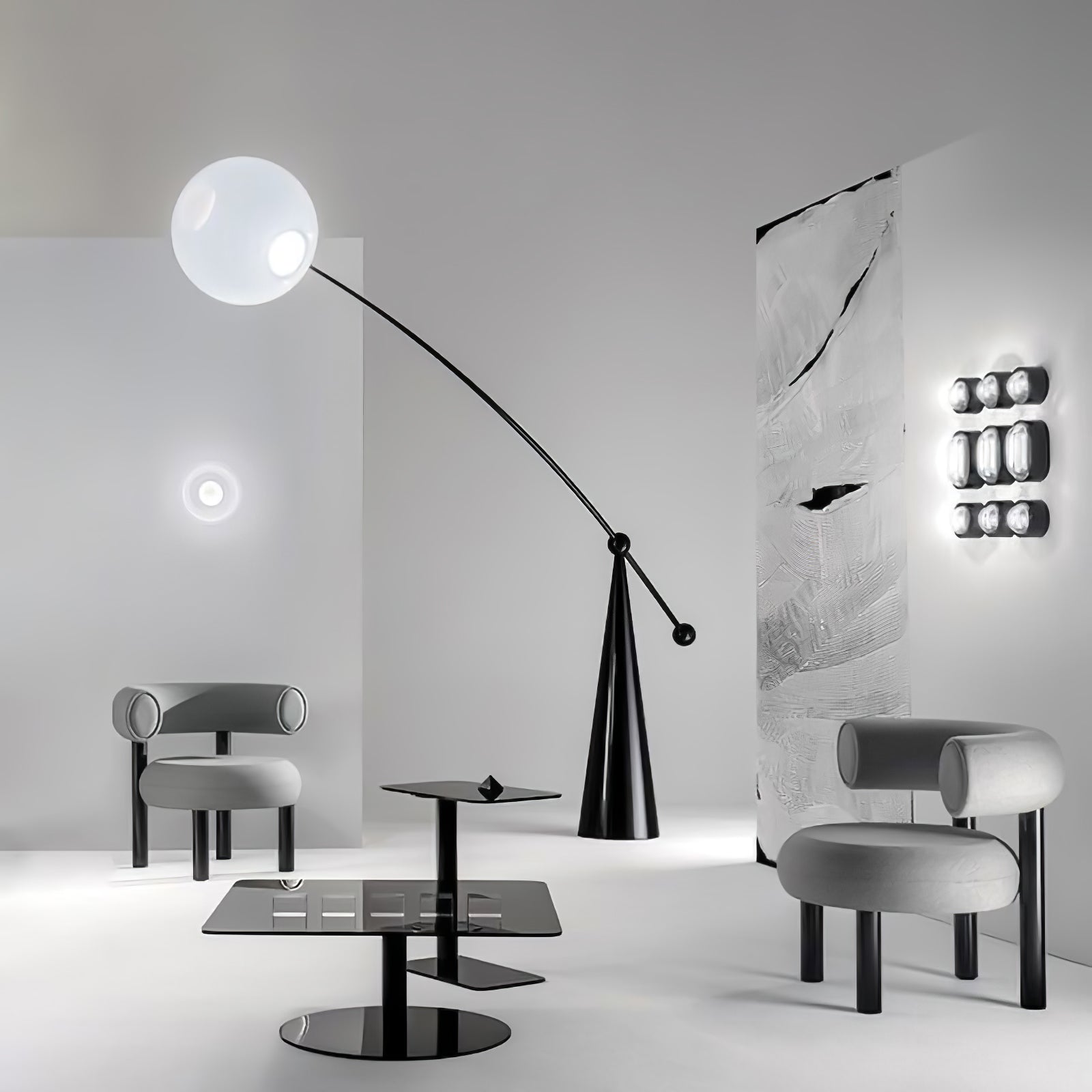 Art Fishing Floor Lamp for Living Room -Homdiy