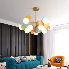 Nordic Multicolored Flower Branch Living Room Chandelier