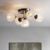 Luxury Copper Semi Flush Ceiling Light