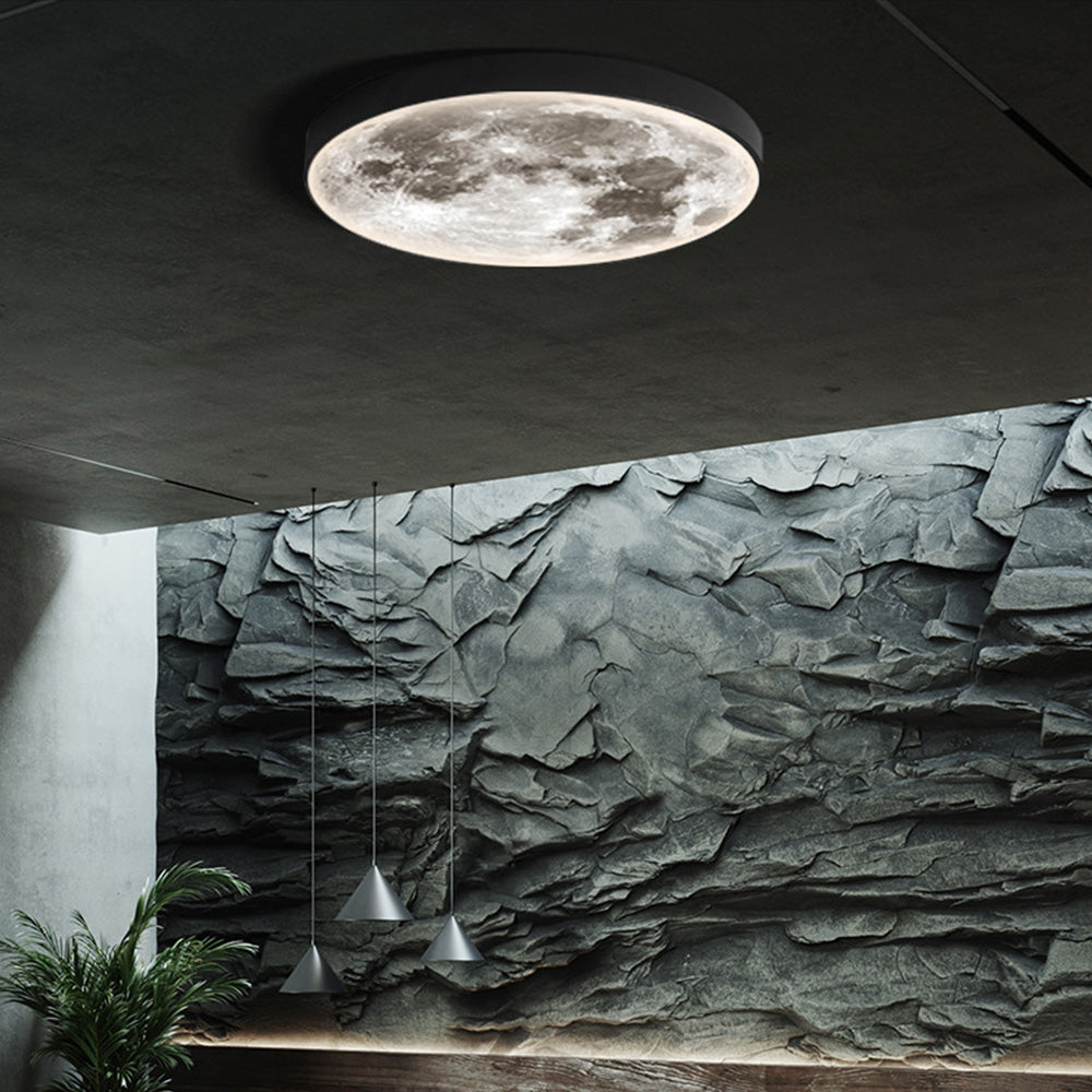 Lampsmodern Flush Mount Ceiling Light Creative Led Moon Light Shade ...