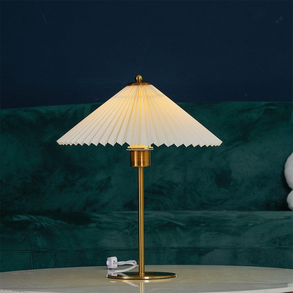 Mid Century Modern Pleated Table Lamp