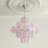 Pink Murano Glass Chandelier for Living Room