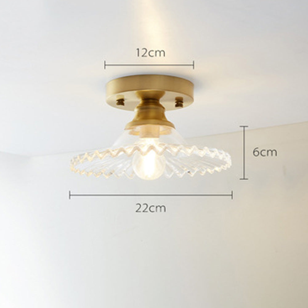 Simple Glass Semi Flush Ceiling Lights