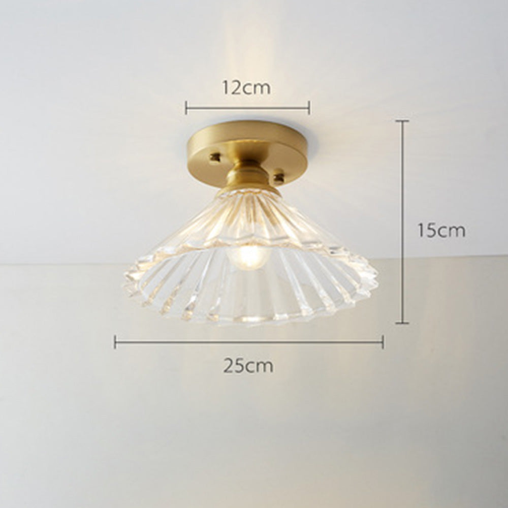 Simple Glass Semi Flush Ceiling Lights