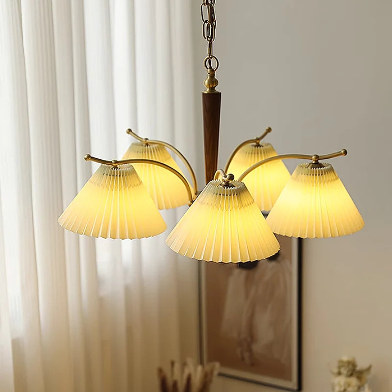 Decoration Pleated Lampshade Dining Room Chandelier Light
