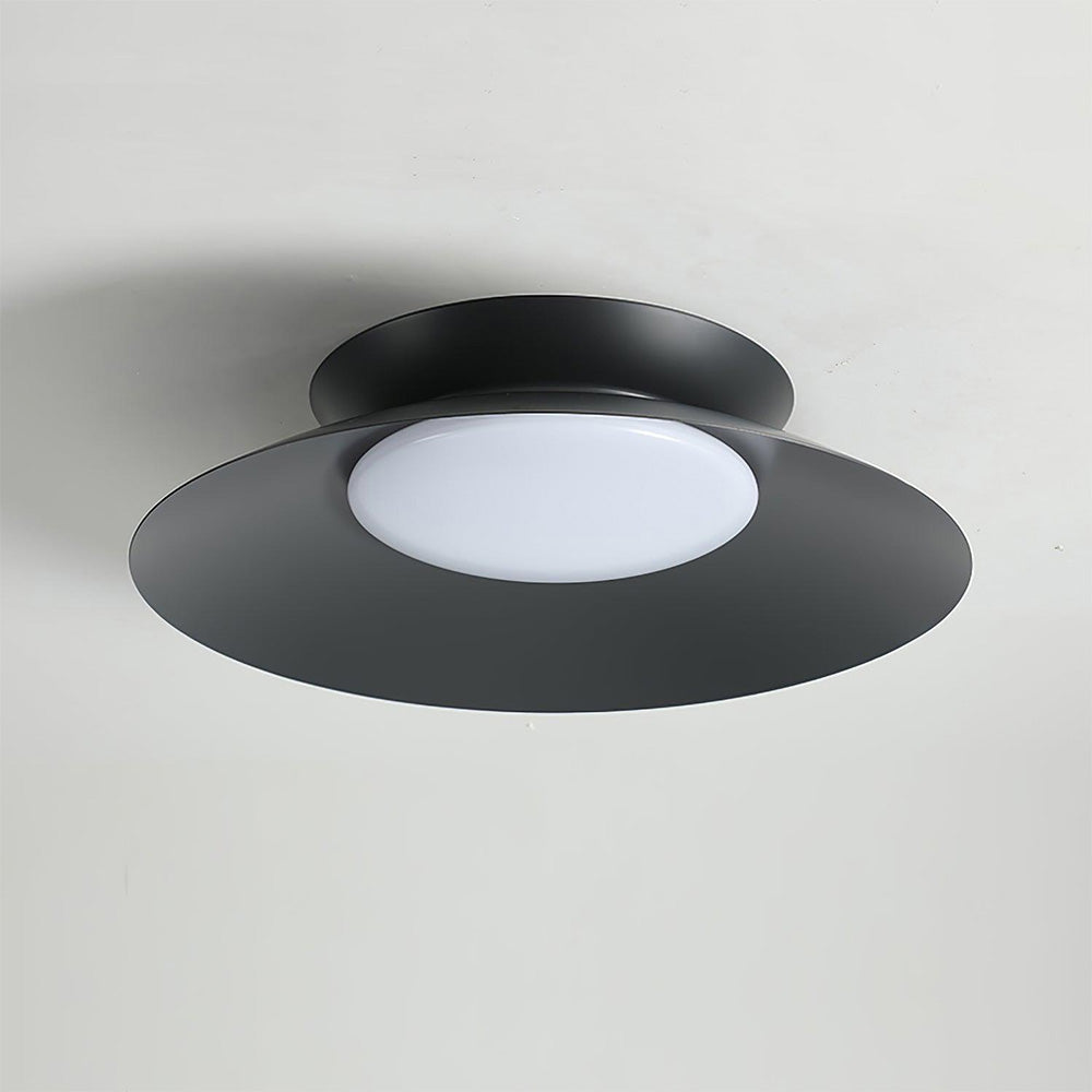 Minimalist LED Metal Semi Flush Mount Ceiling Lamp
