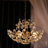 Luxury Crystal Bouquet Brass Chandeliers