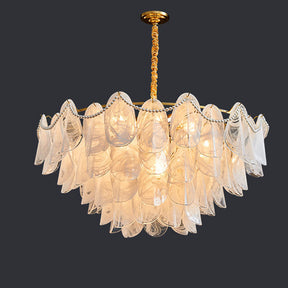Contemporary Cloud-Inspired Frosted Glass Living Room Chandelier