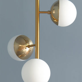 Gold Metal Glass Globe LED Tree Floor Lamp -Homdiy