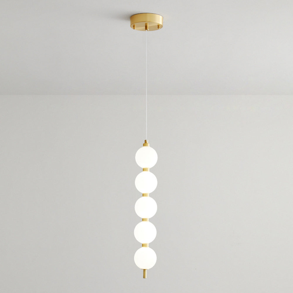 Modern White Ball LED Copper Pendant Light -Lampsmodern
