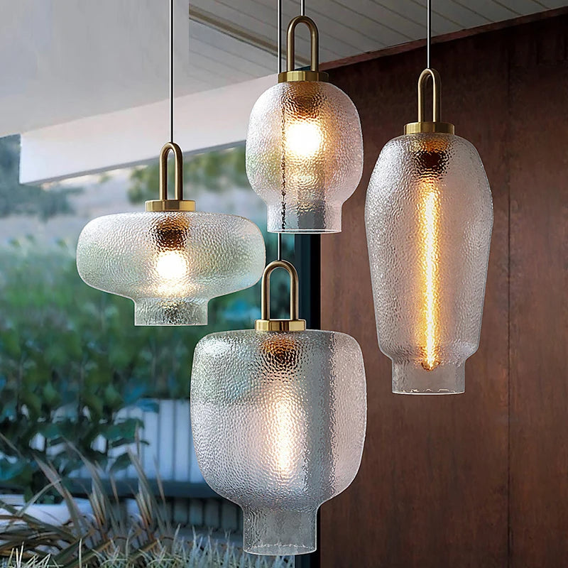 Clear Frosted Glass Pendant Light for Kitchen